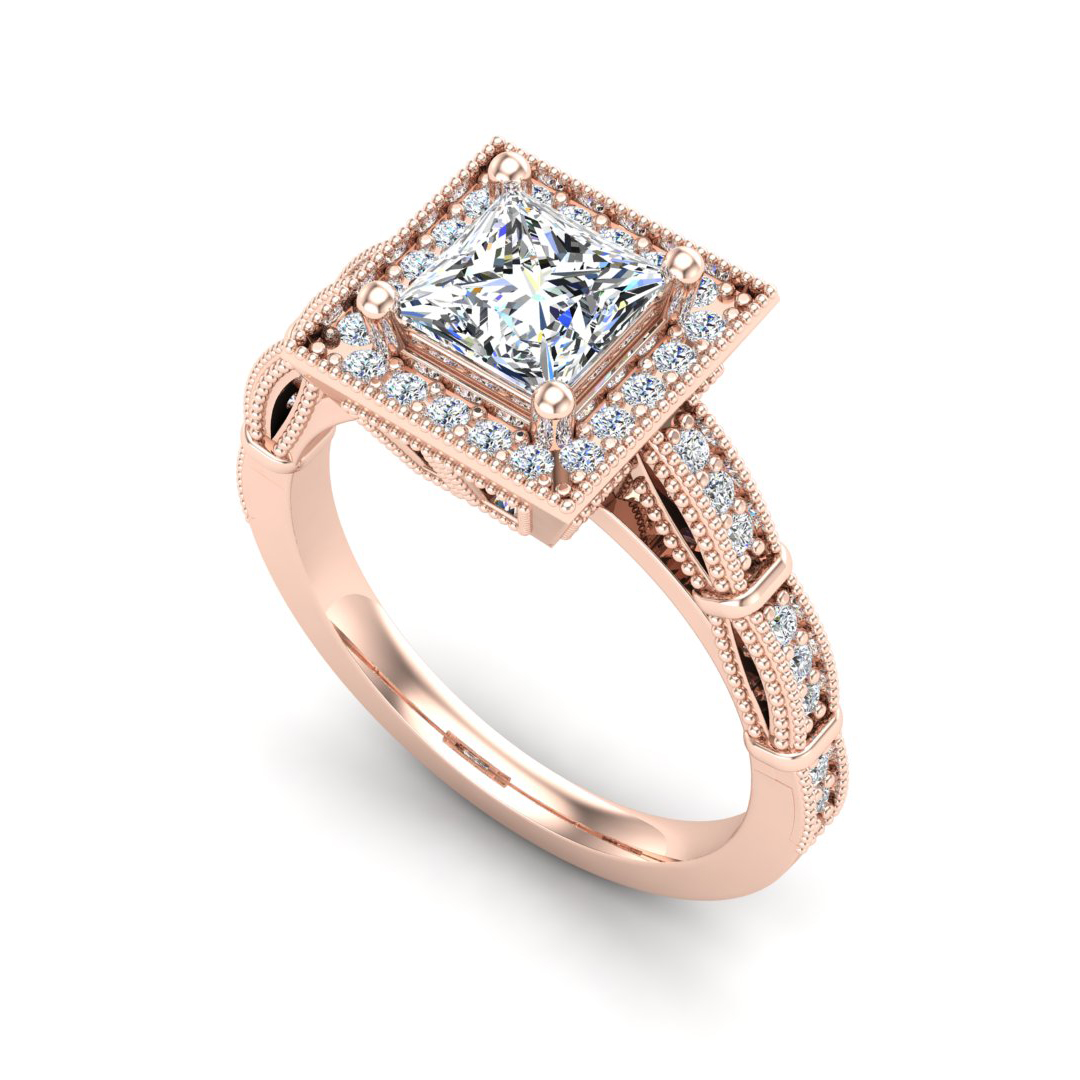 Evie Halo Engagement Ring